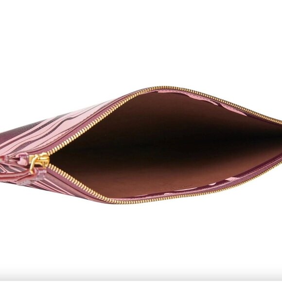 MANSUR GAVRIEL Zip Pouch Leather Flamingo Plum Womens - Picture 3 of 9